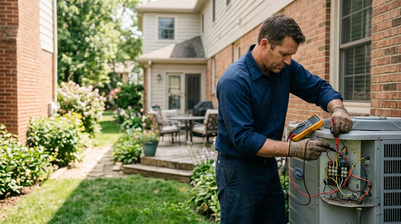 HVAC technician working near Dayton, WY